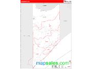 Lake County, MN <br /> Wall Map <br /> Zip Code <br /> Red Line Style 2025 Map