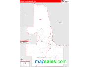 Lake of the Woods County, MN <br /> Wall Map <br /> Zip Code <br /> Red Line Style 2025 Map