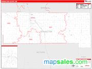 Pennington County, MN <br /> Wall Map <br /> Zip Code <br /> Red Line Style 2025 Map