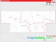 Red Lake County, MN <br /> Wall Map <br /> Zip Code <br /> Red Line Style 2025 Map