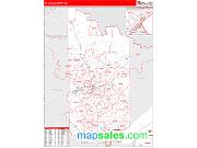 St. Louis County, MN <br /> Wall Map <br /> Zip Code <br /> Red Line Style 2025 Map