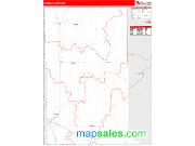 Wadena County, MN <br /> Wall Map <br /> Zip Code <br /> Red Line Style 2025 Map