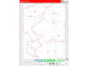 Waseca County, MN <br /> Wall Map <br /> Zip Code <br /> Red Line Style 2025 Map