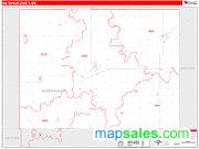 Watonwan County, MN <br /> Wall Map <br /> Zip Code <br /> Red Line Style 2025 Map