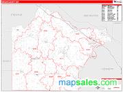 Wright County, MN <br /> Wall Map <br /> Zip Code <br /> Red Line Style 2025 Map