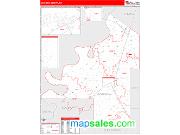 Coahoma County, MS <br /> Wall Map <br /> Zip Code <br /> Red Line Style 2025 Map