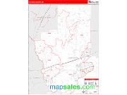 Hancock County, MS <br /> Wall Map <br /> Zip Code <br /> Red Line Style 2025 Map