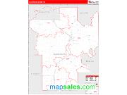 Humphreys County, MS <br /> Wall Map <br /> Zip Code <br /> Red Line Style 2025 Map