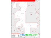 Issaquena County, MS <br /> Wall Map <br /> Zip Code <br /> Red Line Style 2025 Map