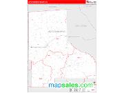 Jefferson Davis County, MS <br /> Wall Map <br /> Zip Code <br /> Red Line Style 2025 Map