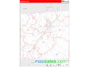 Jones County, MS <br /> Wall Map <br /> Zip Code <br /> Red Line Style 2025 Map