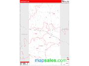 Perry County, MS <br /> Wall Map <br /> Zip Code <br /> Red Line Style 2025 Map