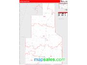 Quitman County, MS <br /> Wall Map <br /> Zip Code <br /> Red Line Style 2025 Map