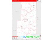 Bollinger County, MO <br /> Wall Map <br /> Zip Code <br /> Red Line Style 2025 Map