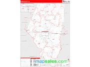 Boone County, MO <br /> Wall Map <br /> Zip Code <br /> Red Line Style 2025 Map