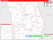Butler County, MO <br /> Wall Map <br /> Zip Code <br /> Red Line Style 2025 Map