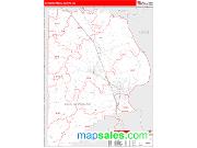 Cape Girardeau County, MO <br /> Wall Map <br /> Zip Code <br /> Red Line Style 2025 Map