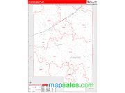 Crawford County, MO <br /> Wall Map <br /> Zip Code <br /> Red Line Style 2025 Map