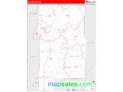 Dallas County, MO <br /> Wall Map <br /> Zip Code <br /> Red Line Style 2025 Map