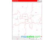 Gentry County, MO <br /> Wall Map <br /> Zip Code <br /> Red Line Style 2025 Map