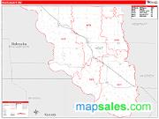 Holt County, MO <br /> Wall Map <br /> Zip Code <br /> Red Line Style 2025 Map