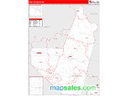 Moniteau County, MO <br /> Wall Map <br /> Zip Code <br /> Red Line Style 2025 Map