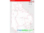 Morgan County, MO <br /> Wall Map <br /> Zip Code <br /> Red Line Style 2025 Map