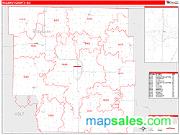 Nodaway County, MO <br /> Wall Map <br /> Zip Code <br /> Red Line Style 2025 Map