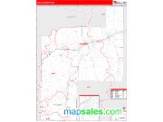 Phelps County, MO <br /> Wall Map <br /> Zip Code <br /> Red Line Style 2025 Map