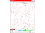 Polk County, MO <br /> Wall Map <br /> Zip Code <br /> Red Line Style 2025 Map