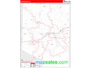 Pulaski County, MO <br /> Wall Map <br /> Zip Code <br /> Red Line Style 2025 Map