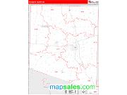 Randolph County, MO <br /> Wall Map <br /> Zip Code <br /> Red Line Style 2025 Map