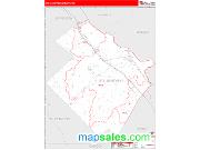 Ste. Genevieve County, MO <br /> Wall Map <br /> Zip Code <br /> Red Line Style 2025 Map