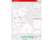 St. Francois County, MO <br /> Wall Map <br /> Zip Code <br /> Red Line Style 2025 Map