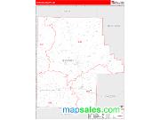 Shannon County, MO <br /> Wall Map <br /> Zip Code <br /> Red Line Style 2025 Map