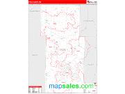 Stone County, MO <br /> Wall Map <br /> Zip Code <br /> Red Line Style 2025 Map