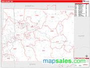 Taney County, MO <br /> Wall Map <br /> Zip Code <br /> Red Line Style 2025 Map