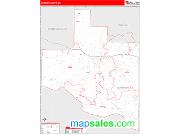 Warren County, MO <br /> Wall Map <br /> Zip Code <br /> Red Line Style 2025 Map