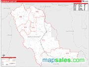 Beaverhead County, MT <br /> Wall Map <br /> Zip Code <br /> Red Line Style 2025 Map