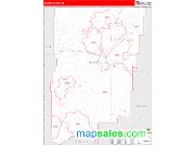 Blaine County, MT <br /> Wall Map <br /> Zip Code <br /> Red Line Style 2025 Map
