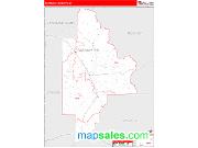 Broadwater County, MT <br /> Wall Map <br /> Zip Code <br /> Red Line Style 2025 Map