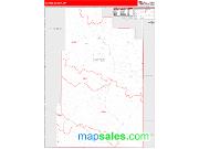 Carter County, MT <br /> Wall Map <br /> Zip Code <br /> Red Line Style 2025 Map
