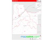 Custer County, MT <br /> Wall Map <br /> Zip Code <br /> Red Line Style 2025 Map