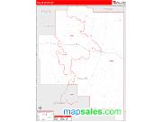 Fallon County, MT <br /> Wall Map <br /> Zip Code <br /> Red Line Style 2025 Map