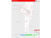 Gallatin County, MT <br /> Wall Map <br /> Zip Code <br /> Red Line Style 2025 Map