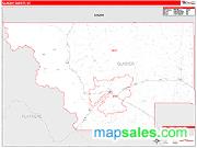 Glacier County, MT <br /> Wall Map <br /> Zip Code <br /> Red Line Style 2025 Map