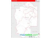 Granite County, MT <br /> Wall Map <br /> Zip Code <br /> Red Line Style 2025 Map