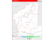 Jefferson County, MT <br /> Wall Map <br /> Zip Code <br /> Red Line Style 2025 Map