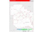 Judith Basin County, MT <br /> Wall Map <br /> Zip Code <br /> Red Line Style 2025 Map