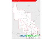 Lewis and Clark County, MT <br /> Wall Map <br /> Zip Code <br /> Red Line Style 2025 Map